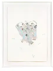 Half Radial Crouch by Kushana Bush, gouache and pencil on paper, sold Aug 2015