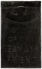 Denis Oâ€™Connor, Institute of the Seaman's Friend, engraved Welsh roof slate