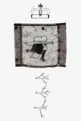 Jacqueline Fraser, Enigma of Sylltaine - Is this prophet reclining at Purakaunui', No.1, 1998, 1998, wire, organza, lace and pins