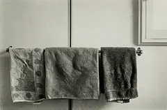 Gordon H. Brown, Motel Unit 2, Dunedin, September 1987: three towels, gelatin silver print