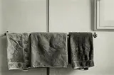Gordon H. Brown, Motel Unit 2, Dunedin, September 1987: three towels, gelatin silver print