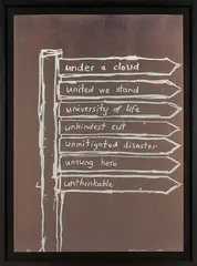 Under a Cloud VII by John Reynolds, oilstick on paper, offered Aug 2015