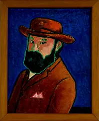 Barry Lett, Paul Cezanne and the Abstract Handkerchief, oil on board