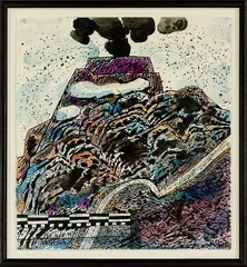 Untitled by Robert Ellis, acrylic and watercolour on paper, sold Jun 2015