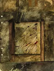 I.H.S by Ralph Hotere, watercolour, sold Jun 2015