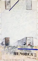 Ralph Hotere, Menorca, oil on unstretched canvass
