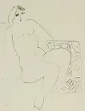 Ralph Hotere, Woman, ink on paper