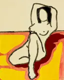 Pat Hanly, Reclining Female Nude