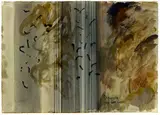 Drawing for Requiem by Ralph Hotere, watercolour and acrylic on paper, offered Jun 2015