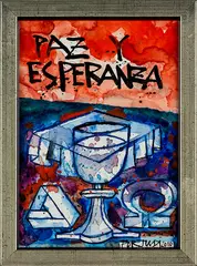 Paz Y Esperanza by Robert Ellis, acrylic and watercolour on paper, sold Jun 2015