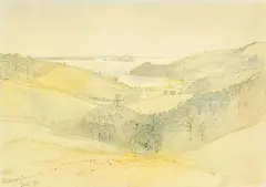 John Kinder, Kikowakarere, watercolour and pencil on paper