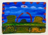Ginger Riley Munduwalawala, Untitled – Limmen Bight River, Northern Territory, acrylic on paper