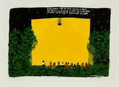 Ian Abdulla, Church in the Scrub, lithograph, 14/30