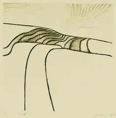 Marilynn Webb, Bluff 2, linocut, 2/20