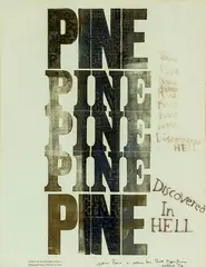 Pine: Discovered in Hell by Ralph Hotere, monoprint, offered Jun 2015
