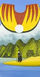 Don Binney, A Cape for Father Damien II, oil on board