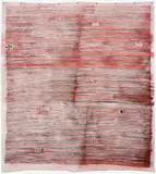 John Pule, Fakaue kehe tau monunia haau, acrylic on unstretched canvas