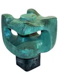 Guy Ngan, Anchor Stone, cast patinated bronze on marble base