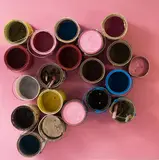 Donald Sinclair Driver, Potted Pink, found objects and mixed media on board