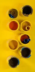 Potted Yellow by Donald Sinclair Driver, found objects and mixed media on board, sold Mar 2015