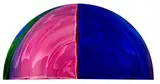 Gretchen Albrecht, Lunette I Silken, acrylic on shaped canvas