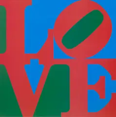 Love by Robert Indiana, screenprinted poster, sold Mar 2015