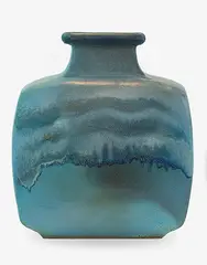 Blossom vase by Len Castle, The large and impressive vase with rare blue semi matt talc glaze, sold Mar 2015