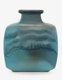 Len Castle, Blossom vase, The large and impressive vase with rare blue semi matt talc glaze