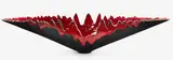 Inverted volcano by Len Castle, moulded earthenware with matt black exterior and interior red lava glaze, sold Mar 2015