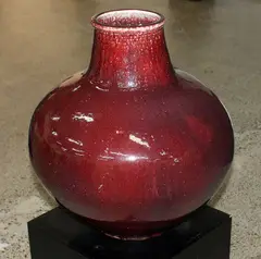 Nicholas Brandon, Large floor vase, with copper red glaze