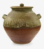Chester Nealie, Large lidded wood fired floor vase