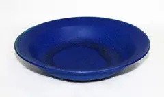 Stoneware bowl by Graeme Storm, with blue glaze, sold Mar 2015