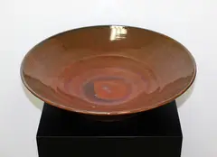 Ray Rogers, Large platter, with brown/red glaze