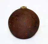 Len Castle, Large stoneware globular vase, with textured umber pigmented surface