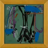 Small Burial VI by John Reynolds, acrylic on board, offered Feb 2015