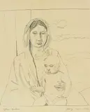 Jeffrey Harris, After Bellini, pencil on paper