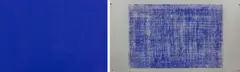 Noel Ivanoff, Blue Screen III, oil on board, wooden frame and drafting film
