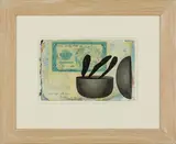 Richard Killeen, Still Life with Money, mixed media on paper