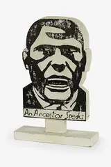 An Ancestor Speaks by Terry Stringer, acrylic on wood, circa 1978, offered Feb 2015