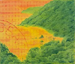 Muriwai P. O by Roger Mortimer, acrylic on canvas, offered Feb 2015