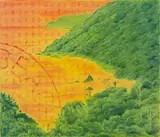 Roger Mortimer, Muriwai P. O, acrylic on canvas