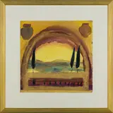 Alison Ryde, Archscape, yellow, watercolour on paper