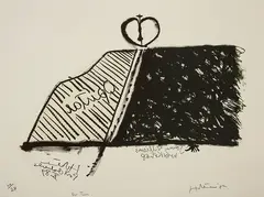 Oputae by Ralph Hotere, lithograph, 20/27, sold Feb 2015