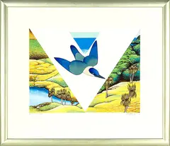 Takahe by Don Binney, conte crayon on paper, offered Feb 2015