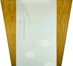 Charnier by Patrick Pound, graphite and acrylic on canvas and plywood, offered Feb 2015