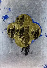 Untitled by Max Gimblett, screenprint with metallic foils, sold Feb 2015