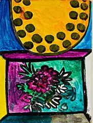 Rosegarden by Colin McCahon, synthetic polymer paint on card, circa 1974, offered Nov 2014