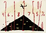 Peter Robinson, Painting 1993, oil and bitumen on paper