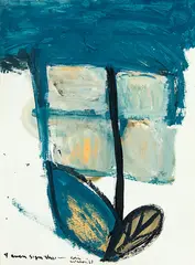 Colin McCahon, A Mrkusich Daisy, synthetic polymer paint on paper