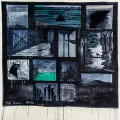 Bill Hammond, The Colour Plates, acrylic on canvas